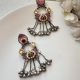 Kundan Fusion on Craved Stones Earrings