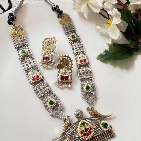 Long Kundan Fusion Necklace set