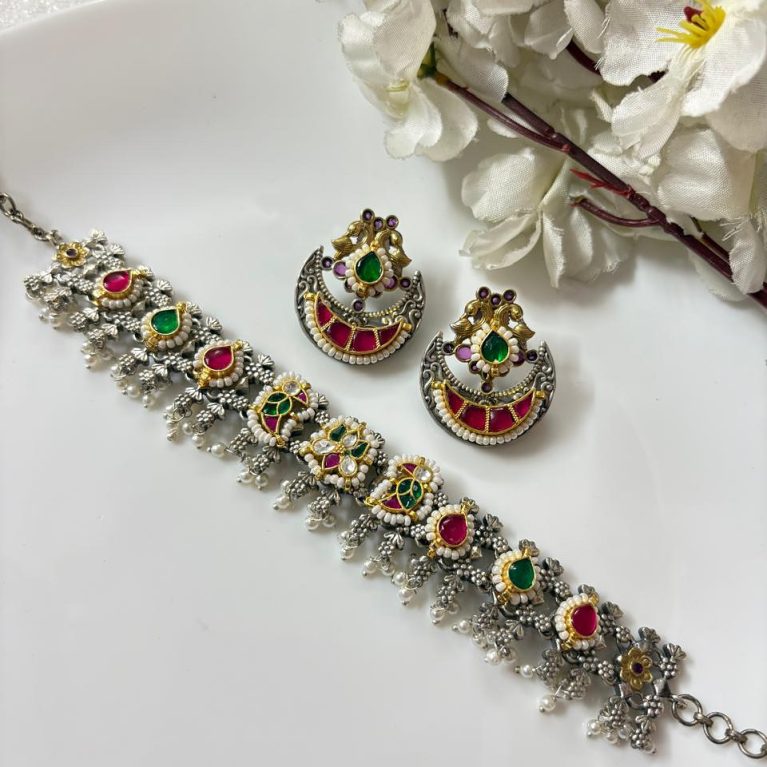 kundan Dualtone Choker set