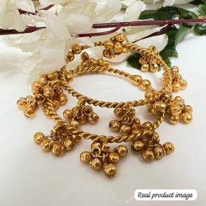Golden ghungroo flexible bangles