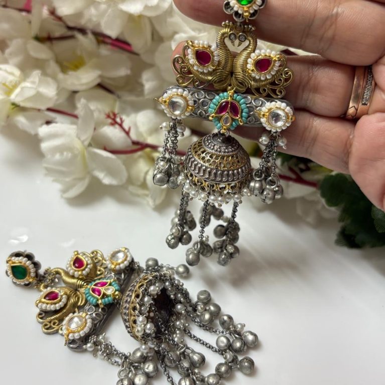 Kundan Fusion Long Earring