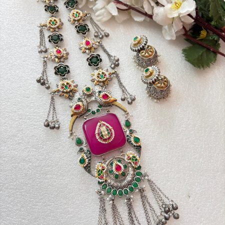 SLA Kundan Fusion Long Necklace Set