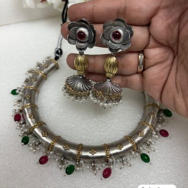 SLA Premium Quality Hasli with Jhumkas
