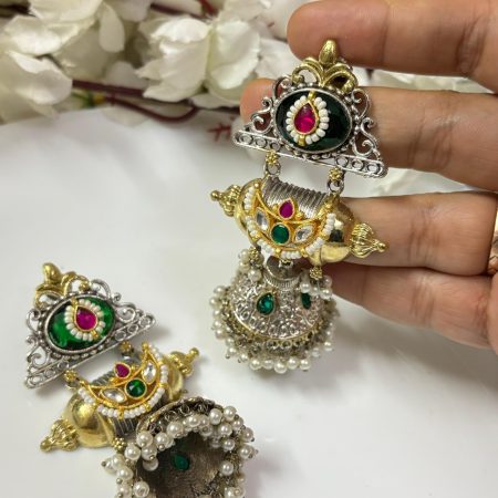 Kundan Stone Jhumka