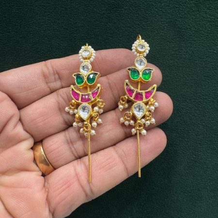 Kundan Needle Earring