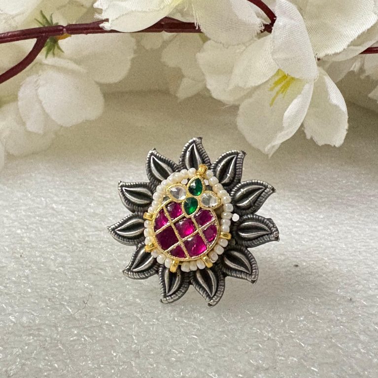 Kundan Fusion Ring