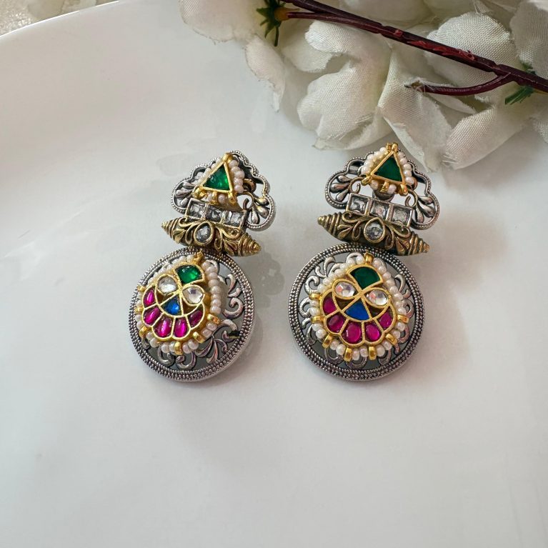Dualtone Kundan Earring