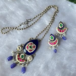 Long Kundan Fusion Set
