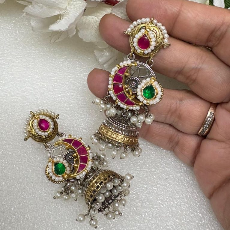 Dualtone Kundan Fusion Jhumka