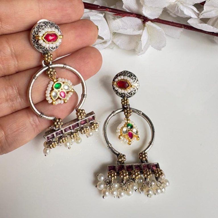 Kundan Fusion Earring