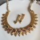 Gold Matt Kundan Choker Set