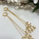 Gold Matt Long Kashmiri ChainEarring