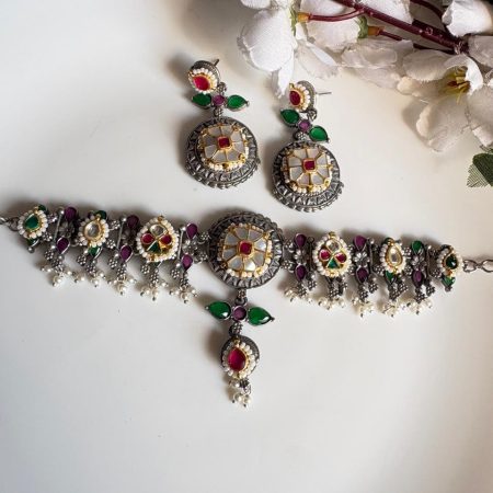 Kundan Fusion Choker Set
