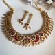 Gold Matt Kundan Choker Set