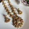 Gold Matt kundan Fusion Necklace Set