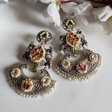 Antique Dual-Tone Kundan SLA Earring
